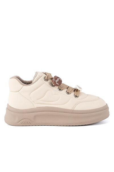 Guja 421 26KA Kadın Sneaker Günlük Ayakkabı Bej