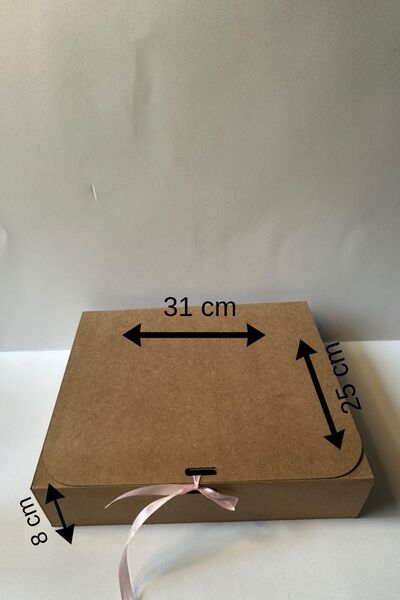 Genel Markalar Altıntaş Pack 10'lu 31*25*8 cm Kraft Hediye Kutusu Pembe Kurde...