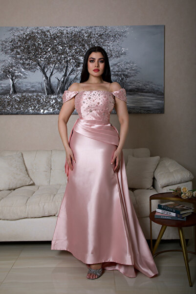MEUON فستان سهرة فاخر بقطع Off-Shoulder كلاسيكي