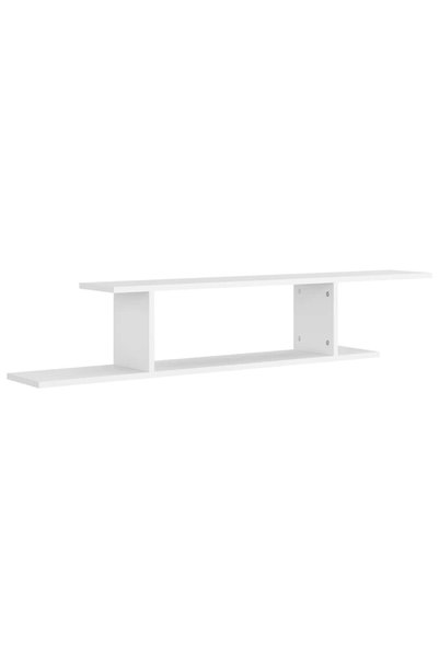 vidaxl Raft TV cu montaj pe perete, alb, 125x18x23 cm, lemn prelucrat