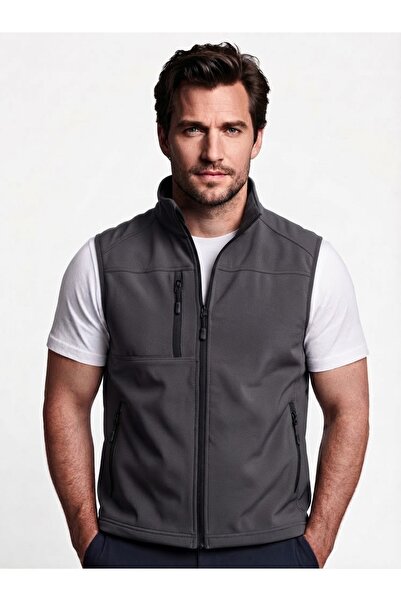 Selver Erkek Softshell Yelek Su İtici Rüzgar Korumalı İş ve Günlük Kullanım M...