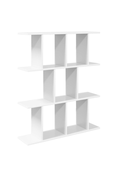 vidaxl Raft de perete Alb 80 x 20 x 96 cm Lemn prelucrat