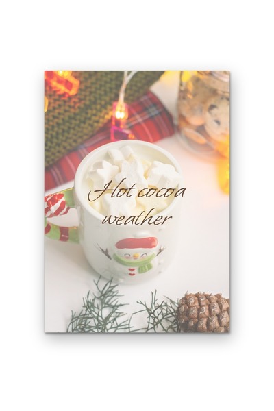 OEM Poster Carton 250g A4 Vremea ciocolatei calde, Citat Motivational, Decor ...