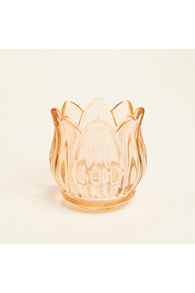 Beauty Home Κηροπήγιο λουλούδι 6,5 x 7,3 cm - salmon