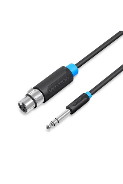 Vention Καλώδιο Ήχου 6.5mm Αρσενικό σε XLR Θηλυκό 3M Μαύρο (BBEBI) (VENBBEBI)