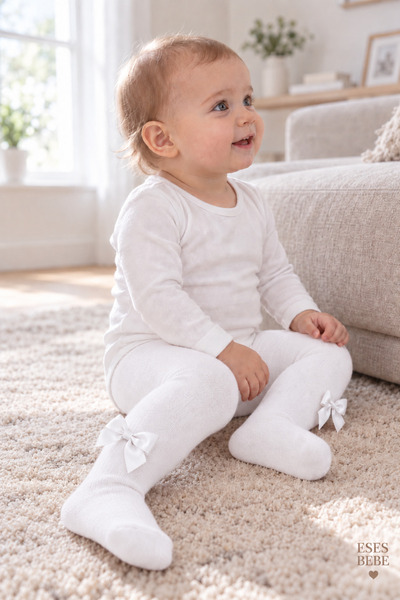 ESES BEBE Aksesuarlı Pamuklu Bebek Külotlu Çorap 3 Lü Paket