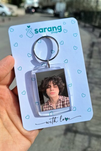 SARANG Şeffaf Çerçeve Anahtarlık - Barış Cute