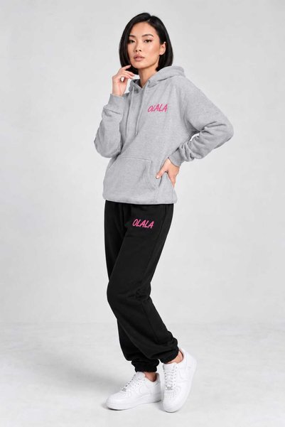 MEİS CLOTHES Hooded Tracksuit 2-Piece Set with Ribbed Bottom and Top Combinat...