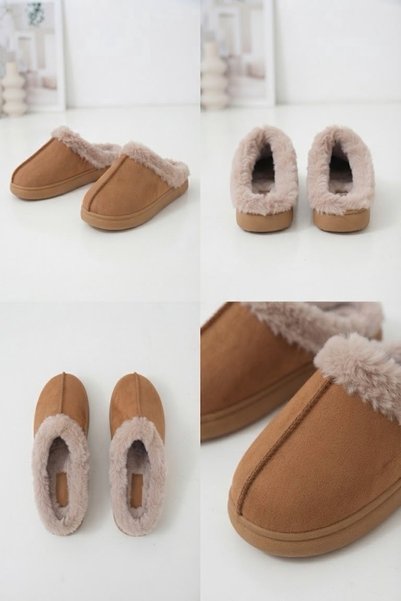 ADIMİST Women's Furry Non-Slip Comfortable Sole Comfortable Winter Slippers (Narrow Fit.)