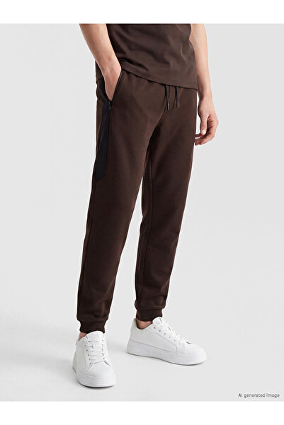 LC Waikiki Vizyon New Season Brown Regular Fit Men's Jogger Sweatpants