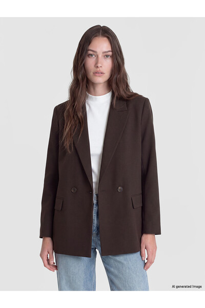 LC Waikiki Nevavm with a Difference of Opinion Lcw Modest Brown Plain Standar...