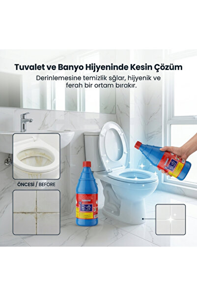 SOLİXEL Tuzruhu 1000 ml - Süper Güçlü Kireç ve Pas Sökücü, Banyo, Tuvalet, Fayans ve Klozet Temizleyici