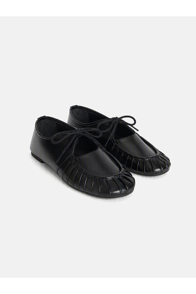 LC Waikiki Alita City Lcw Steps Black Women's Ballet Flats with a Difference
