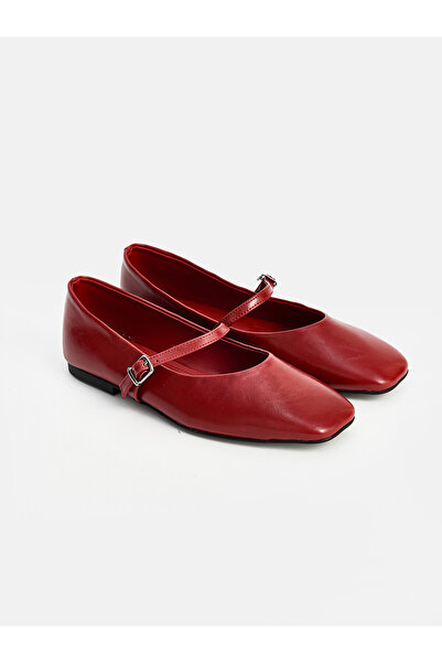 LC Waikiki Alita City Lcw Steps Red Women's Flat Shoes with a Difference