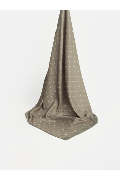 LC Waikiki Lcw Modest Green Voile Polka Dot Women's Shawl with Nevavm Difference