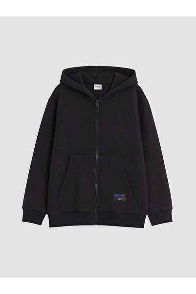 LC Waikiki Two Mt Shop Quality Black 2 Thread Printed Loose & Baggy Boys' Zip...