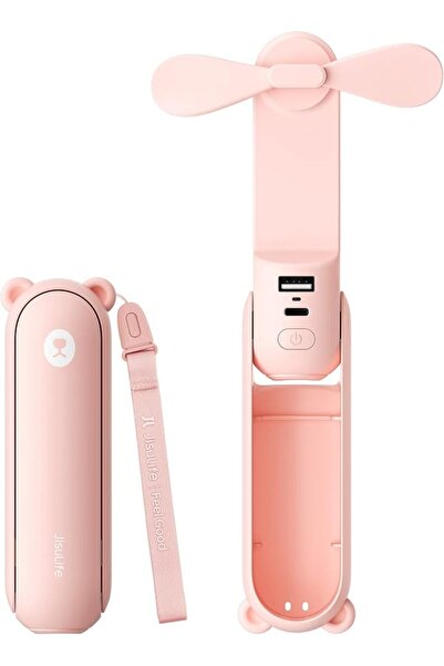 GENERAL Jeslife Mini Size Hand Held Fan Pink Electric Table Fan
