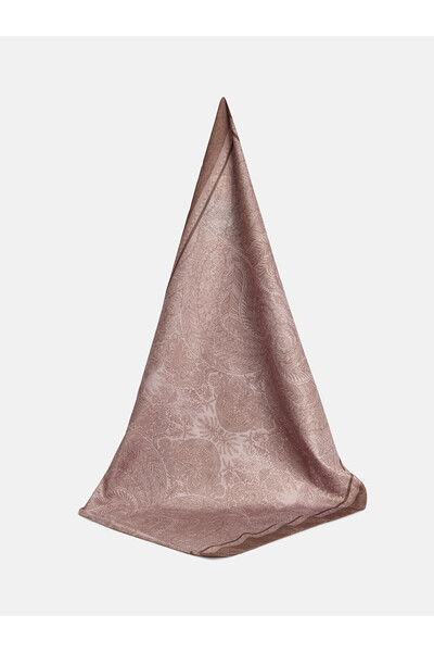 LC Waikiki Lcw Modest Khaki Voile Patterned Women's Shawl with Nevavm Difference