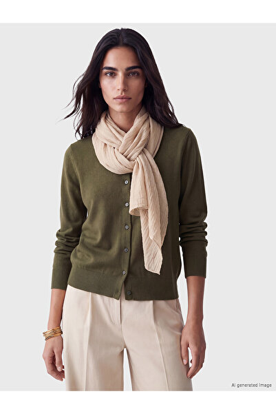 LC Waikiki Lcw Accessories Beige Satin Plain Women's Shawl with Nevavm Differ...