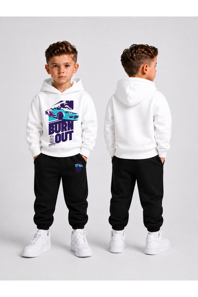 LORVEX Men's Hooded Tracksuit Set – Printed Hoodie Sweatshirt and Sweatpants ...