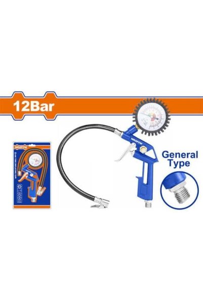 WADFOW Tire Inflating and Measuring Gun with 12 Bar Pressure Gauge from | Mod...