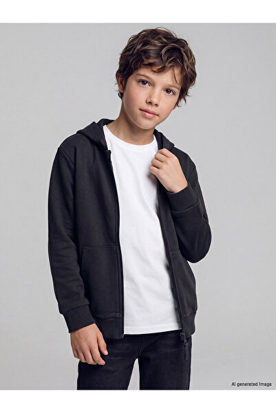 LC Waikiki Two Mt Shop Quality Lcw Kids Anthracite 3 Thread Rastered Plain St...