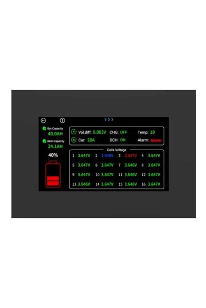 JIKONG Display subtire 10,9 cm (4.3″) pentru BMS JK | Ecran tactil, montaj ra...