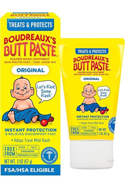 Boudreaux's Butt Paste Diaper Rash Ointment | Original | 2 oz. Tube | Paraben...