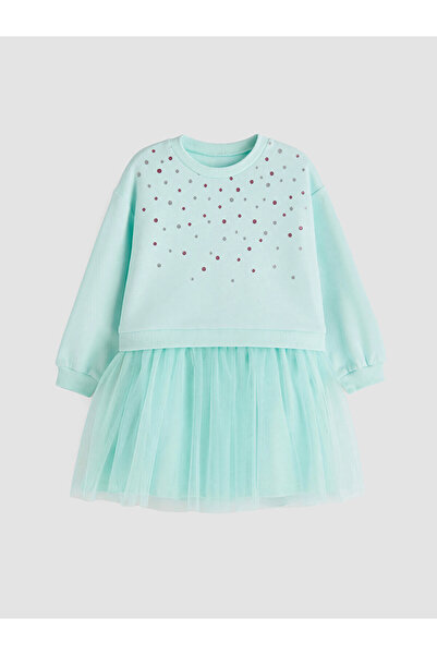 LC Waikiki Alita City Turquoise with a Difference in Color 3 Thread Polka Dot...
