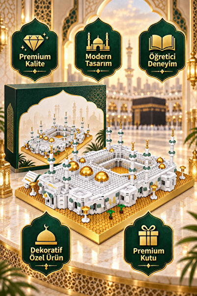 Mescid-i Haram Mekke Yapı Blokları Seti 1270 Parça Eğitici Yapı Seti