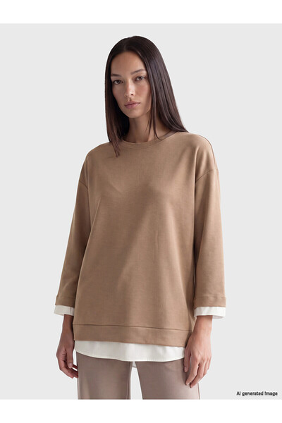 LC Waikiki Two Mt Shop Quality Lcw Everyday Brown Oversize Soft Touch Women's...