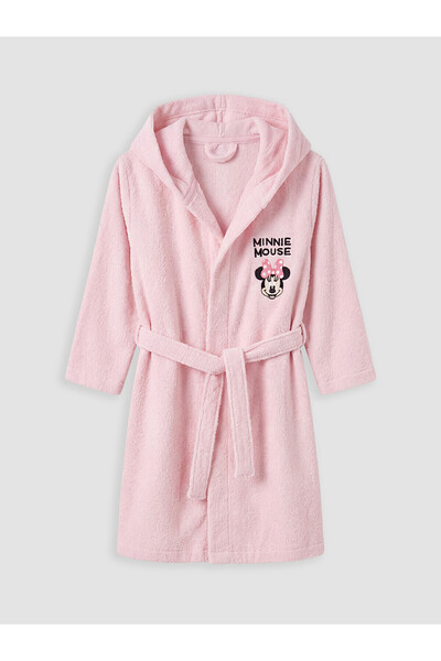 LC Waikiki Two Mt Shop Quality Lcw Home Pink Embroidered Children's Bathrobe
