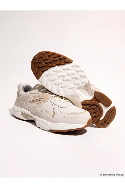 LC Waikiki Alita City Beige Women's Sneaker with a Difference from Xside