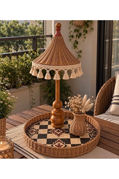 Genel Markalar Rattan Bali Şemsiyesi Dekoratif Bahçe, Teras & Balkon Şemsiyesi