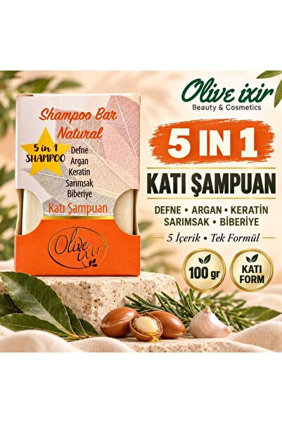 olive ixir 100 gr. Doğal 5 in 1 Katı Kuru Saç Şampuanı