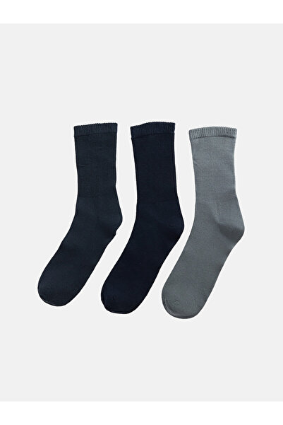 LC Waikiki Rmz Gi̇yi̇m Farkiyla Men's Sock Socks 3-Pack