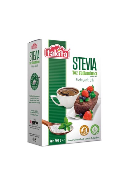 Takita Stevia Prebiyotik Lifli Tatlandırıcı 500 G - 8 Adet