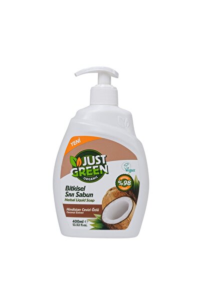 Just Green Organic Hindistan Cevizli Sıvı Sabun 400 Ml - 7 Adet