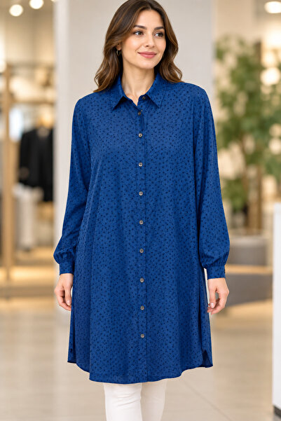 Yener Tekstil Complete Buttoned Midi Tunic