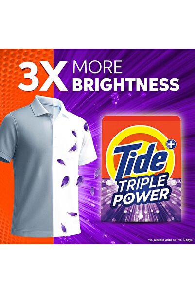 Tide Triple Power Lavender, 2.5KG x 2, Laundry Detergent Powder