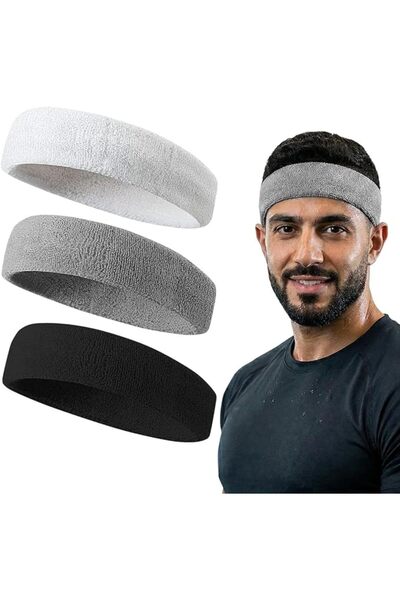 Proxima Direct Sweatbands, 3 Pack Sports Headbands for Men Women Girls Boys, ...
