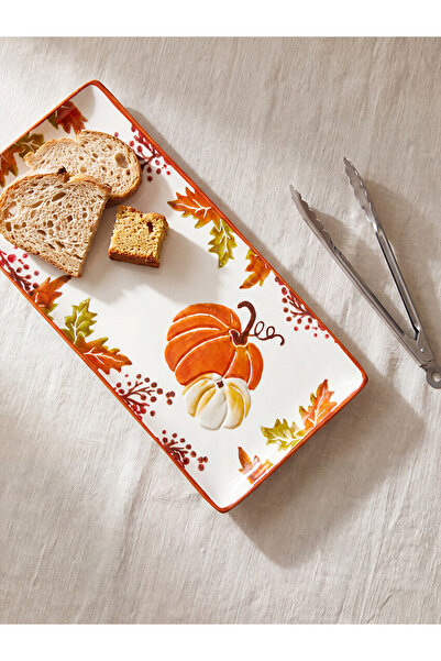 LC Waikiki Quality Pieces from Çelebi Store Leaf Embroidered Ceramic Rectangu...
