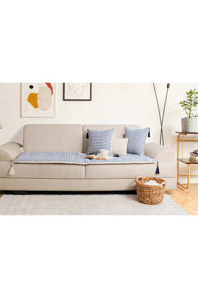 DNC home tekstil وسادة/مرتبة كنبة من الكتان صديقة للحيوانات الأليفة، قابلة لل...