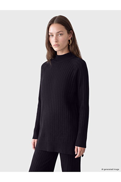 LC Waikiki Nevavm Farkıyla Lcw Modest Navy Blue Knitwear Plain Loose & Baggy ...