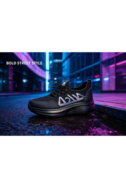 Huanhuan Shoe أحذية رياضية كاجوال للرجال ذات نعل سميك، أحذية للمشي لمسافات طو...