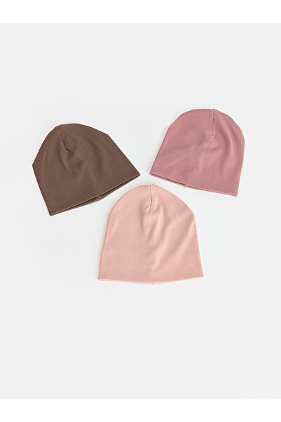 LC Waikiki Peak New Season Pink Baby Girl Beanie 2-Pack