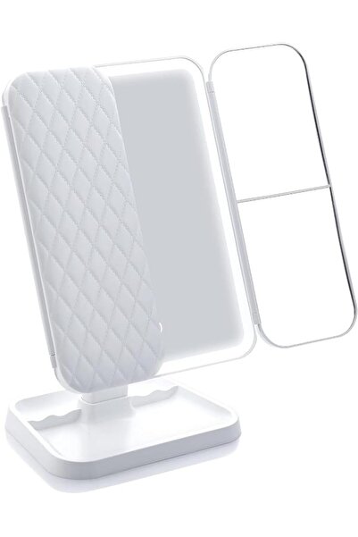 GENERAL Tri-Fold Vanity Mirror with Lights 2X 3X Magnification, Touch Control