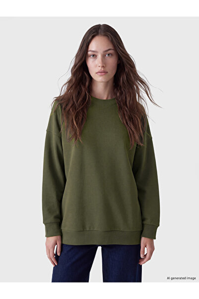 LC Waikiki Alita City Farkıyla Lcw Modest Green 3 Thread Threaded Plain Overs...