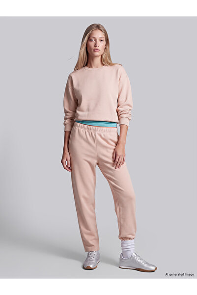 LC Waikiki Alita City Lcw Vision Pink Oval Collar Oversized Women's Sweatshir...