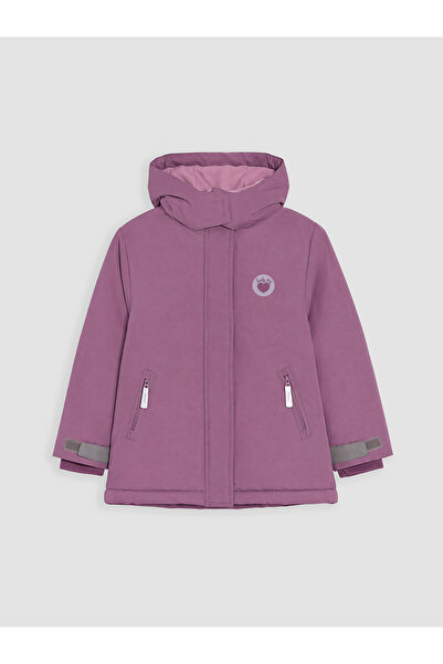 LC Waikiki Two Mt Shop Quality Lcw Kids Plum Hooded Water Repellent Coat for ...